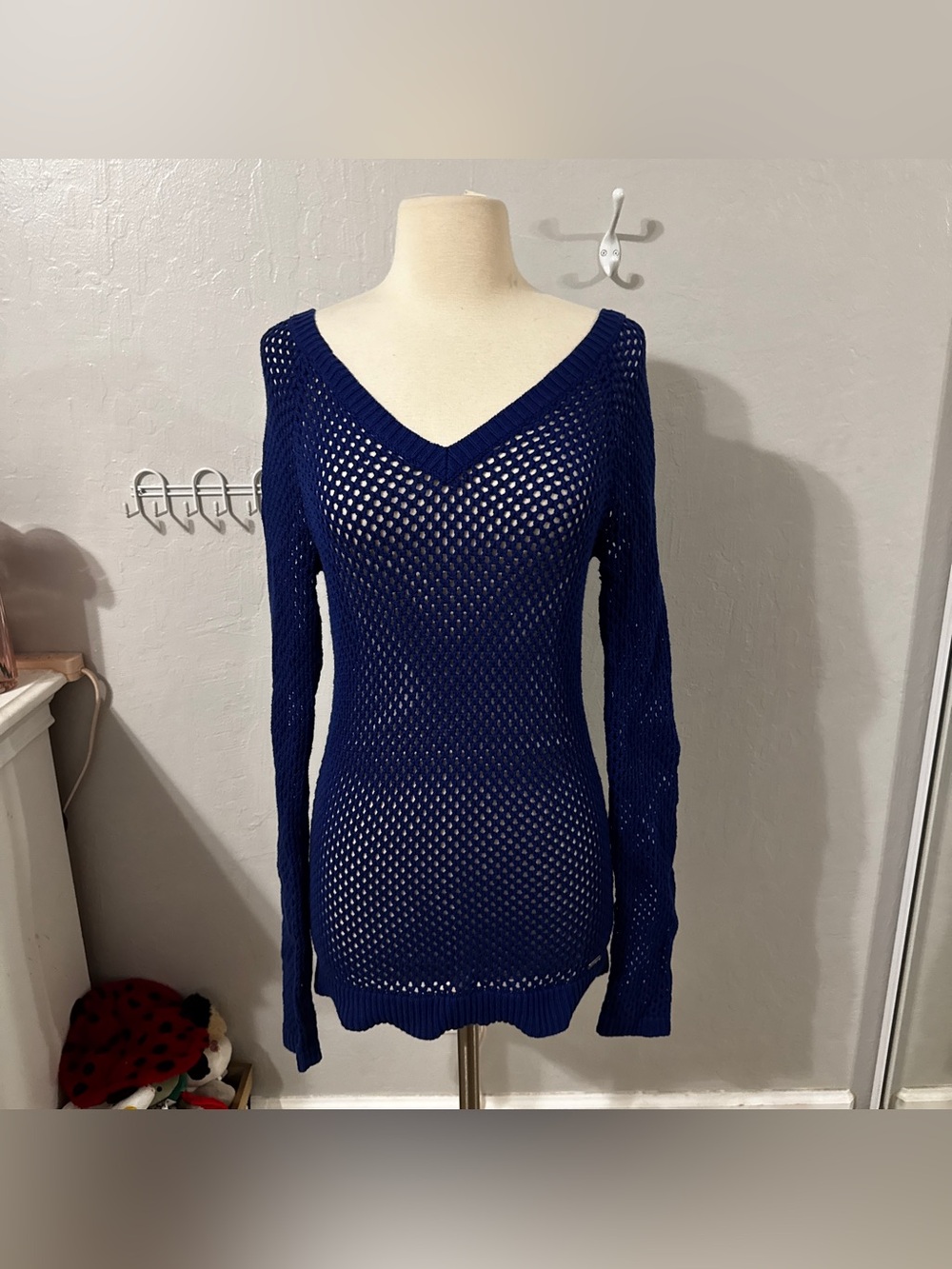 Guess Blue Knit Swimsuit Coverup